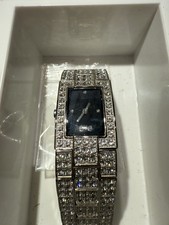 Dolce & Gabbana Damen Armbanduhr Edelstahl Spangenarmband Strasssteine Silber