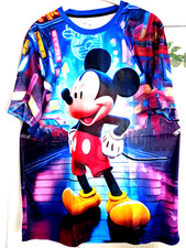 Herren T-Shirt, NEU, Größe L, 3D-Grafik, Mickey Mouse, buntfarben
