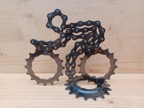 Upcycling rennradfahrer deko - upcycling,