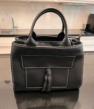 PLINIO VISONA, Designer Tasche aus Italien, schwarz, 2 x getragen, weiches Leder