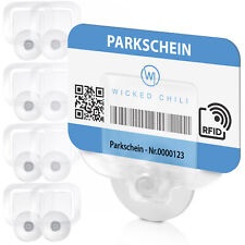 8x Parkscheinhalter Ticket Karten Halterung Auto Windschutzscheibe Saugnapf Clip