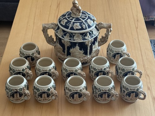 Vintage bowle set mit - vintage, bowle-set
