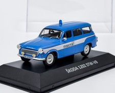 Skoda 1202 STW Öffentliche Sicherheit (1964) + Plexiglasbox DeA 1:43