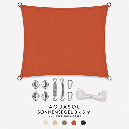 Aguasol sonnensegel pes 3x3 - 3x3, m