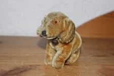 Alter Steiff Hund Dackel Jungdackel Bazi Stofftier Braun 10cm Vintage Alt