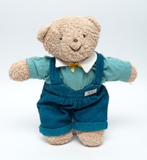 SIGIKID Bär Teddy Hose Hemd Frottee blau 28 cm Stofftier Vintage