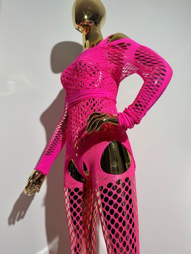 Netz catsuit rosa - netz,