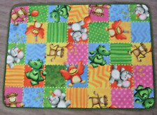 Bunter Kinderteppich, Läufer, Brücke, witzige Tiermotive, 50 x 70 cm