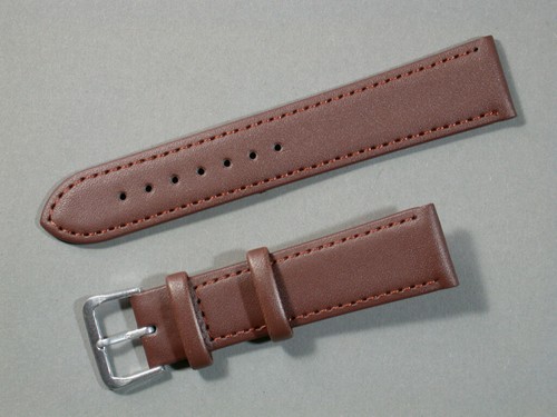 Echt leder uhrenarmband - uhrenarmband, braun