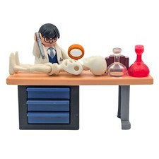 Playmobil Konvolut Wissenschaftler Figur Tisch Skelett Labor Stadt