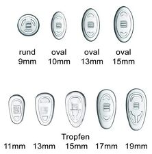 3 Paar (6 Stück) Nasenpads / Brillenpads - Silikon Schraubsystem, vers. Größen