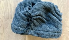 Damen Mütze mit Schleife grau