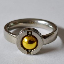 ♥♥ Charlotte 21 - polierte Silber Kugel / hochwertig 22kt goldplattiert ♥♥