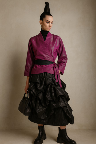 Vintage silk taffeta - vintage, wrap