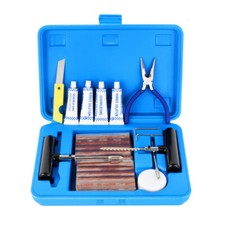 REIFENREPARATUR SET 58 TEILE AUTO REIFEN FLICKZEUG PANNENSET WERKZEUG MIT ZANGE