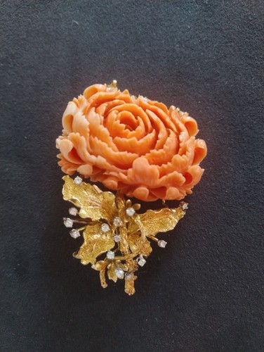 Brosche aus karätigem gold - aus, 14-karätigem
