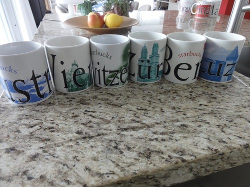 Starbucks city mugs - 6,