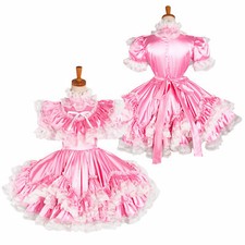 Sissy girl maid - maid, satin
