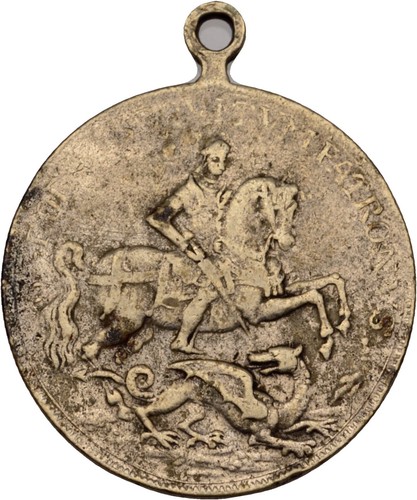 Medaille amulett sankt georg - medaille,
