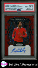 RUUD VAN NISTELROOY SIGNATURE-RED STARS PANINI PRIZM 2023-24 AUTO 10 PSA 10