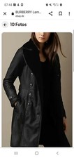 Burberry Brit Ledermantel, Größe 42, schwarz, Lammleder, sehr guter Zusatand