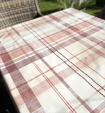 PVC Tischdecke Square rot Wachstuch Eckig Breite & Länge wählbar abwaschbar Karo