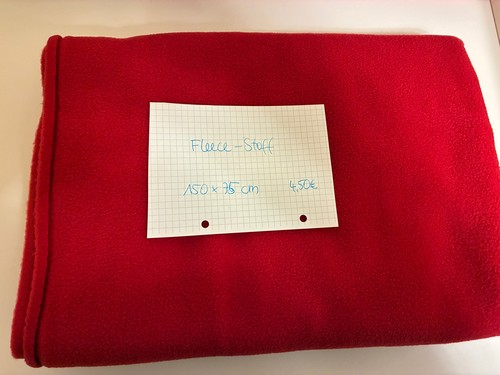 Stoff zuschnitt fleece - fleece, rot