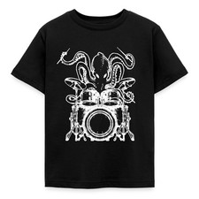 Drummer Oktopus / Schlagzeug Spieler Kinder T-Shirt