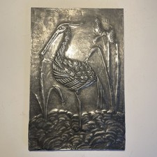 Wandbild Metall Kranich