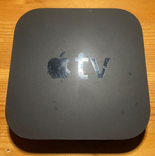 Apple TV (3. Generation) - Schwarz A1469 mit Fernbedienung und Netzkabel
