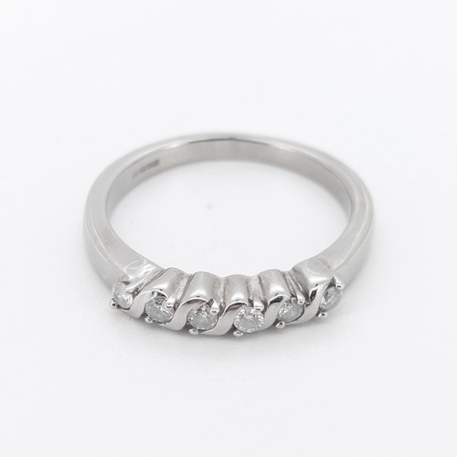 Weißgold diamant ring - 9,