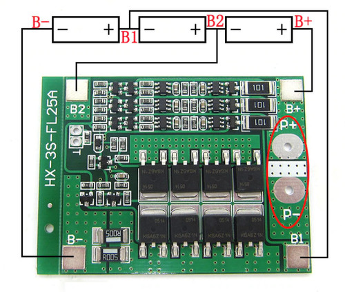 Bms 25a ion lipo - li-ion,