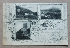 orig. AK Kaltenbach Annweiler Trifels / Gasthaus zur Post Litho /gel.1897