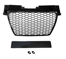 Kühlergrill Waben Front Grill Emblem passend für Audi TT 8J Schwarz Glanz 06-10