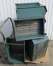 1x Lager Sichtbox Blech Box Metall Stapelbox Werkstatt Loft Vintage Markenware