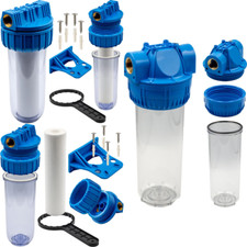 Wasser Filtergehäuse 10" 3-teilig Innengewinde Messing Vorfilter Brunnen