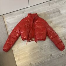 Bershka Lackjacke Lack Vinyl Daunenjacke