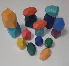 Holzbausteine Natur 16 Teile *Montessori* Baustein-Set Schneller Versand aus DE