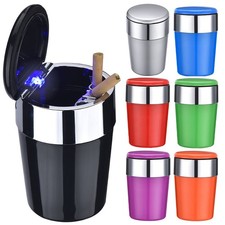 Auto-Aschenbecher mit LED Windaschenbecher mit Deckel Gluttöter Licht zum Reisen