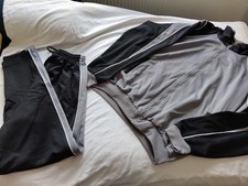 Herren Trainingsanzug, Grau/schwarz, XXL