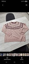 Norweger pullover rosa l - pullover,