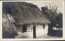 Ak Ukraine, Storchennest auf einem Bauernhaus - 10458105