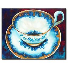 ORIGINAL Acryl Bild Gemälde Tasse Abstrakt Malerei Moderne Kunst Tee HANDGEMALT