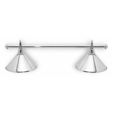 Billardlampe Lampe Leuchte ELEGANCE 2- flammig silber Ø 35cm Billardleuchte