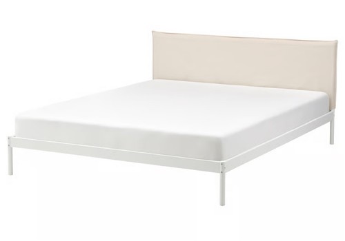 Bettgestell weiß vissle beige - bettgestell,