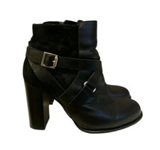 Topshop schwarz Leder &