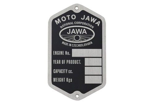 Typenschild für jawa typ - jawa,
