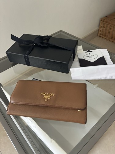 Prada geldbörse beige cognac - prada,