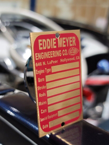 Eddie meyer brass engine tag - brass,