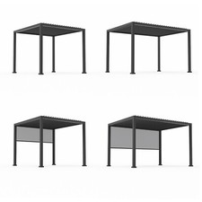 anndora® Pergola Lamellendach Pavillion Aluminium Wasserdicht Überdachung stabil